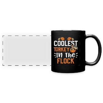 Coolest Turkey In The Flock - Panorama-Tasse farbig - Schwarz - Vorne