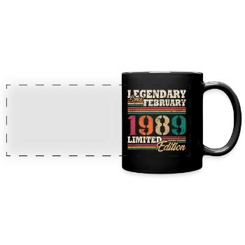 Légendaire Février 1989 édition limitée - Mug panoramique uni - noir - Devant