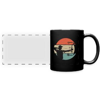 Archery Archer Compound Bow Bow - Full Colour Panoramic Mug - black - Front