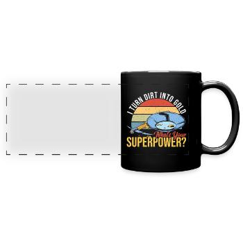 Gold Panner Flakes Gold Miner Gold Digger Costume - Full Colour Panoramic Mug - black - Front