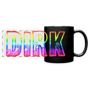 dirk rs arc-en-ciel - Mug panoramique uni - noir - Devant