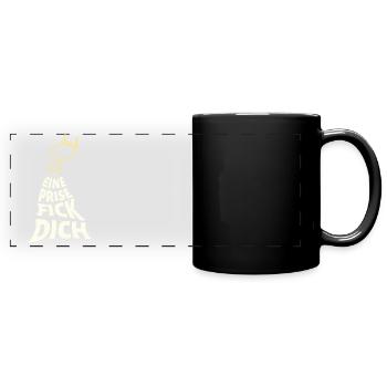 Eine Prise Fick Dich - Panorama-Tasse farbig - Schwarz - Vorne