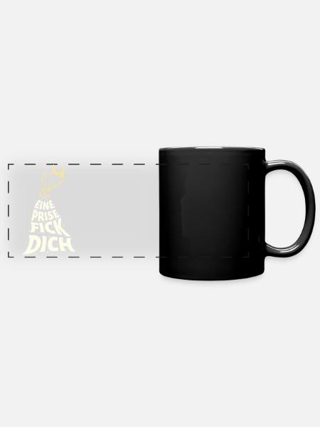 Eine Prise Fick Dich - Panorama-Tasse farbig - Schwarz