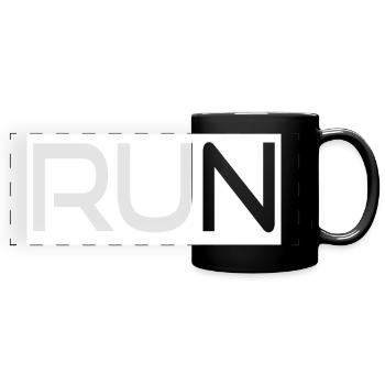 Laufen - Panorama-Tasse farbig - Schwarz - Vorne