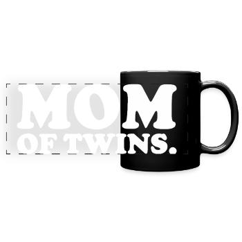 Mutter Von Zwillingen T-Shirt Zwilling Mama - Panorama-Tasse farbig - Schwarz - Vorne