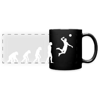 Evolution Volleyball - Panorama-Tasse farbig - Schwarz - Vorne