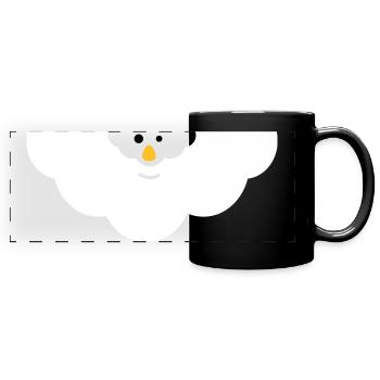 Cuddly Cloud Face - Full Colour Panoramic Mug - black - Front