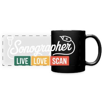Sonographer Live Love Scan - Panorama-Tasse farbig - Schwarz - Vorne