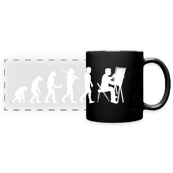 Technischer Zeichner Bauzeichner Evolution - Panorama-Tasse farbig - Schwarz - Vorne