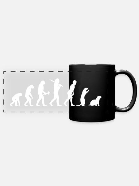 Frettchen Ferrets Ferret Haustier Geschenk - Panorama-Tasse farbig - Schwarz