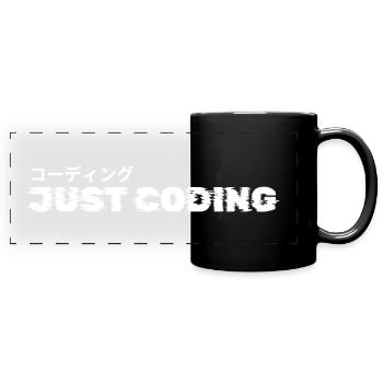 LUZILLION CODER COUTURE, JUST CODING - Panorama-Tasse farbig - Schwarz - Vorne