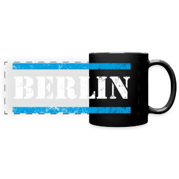 Berlin Vintage - Mug panoramique uni - noir - Devant