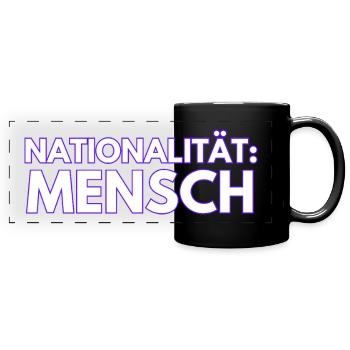 Nationalität Mensch - Panorama-Tasse farbig - Schwarz - Vorne