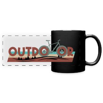 Mountainbike OUTDOOR - Panorama-Tasse farbig - Schwarz - Vorne