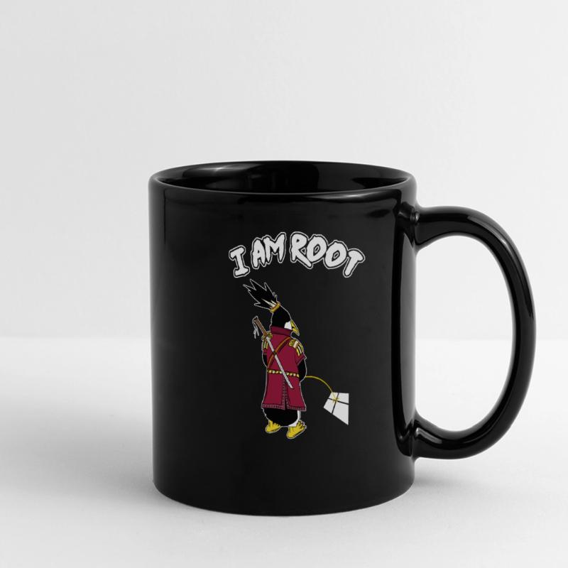 Linux Penguin I Am Root Geeks Nerd Computer Ninja Full Colour Panoramic Mug