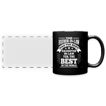 Father-in-law & daughter-in-law - Full Colour Panoramic Mug - black - Front