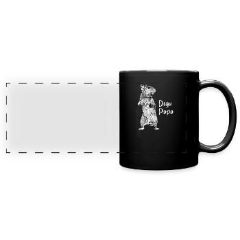Nagerliebhaber - Degu Papa - Panorama-Tasse farbig - Schwarz - Vorne
