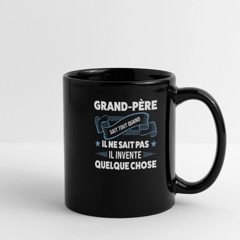 Papi Papi Famille Geschenk Panorama-Tasse farbig