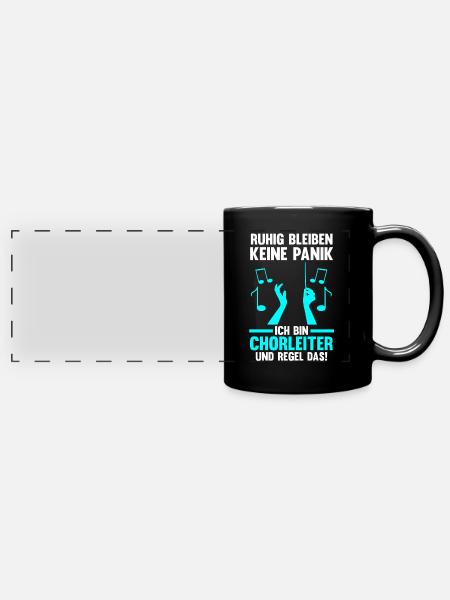 Chorleiter Beruf Dirigent Geschenk - Panorama-Tasse farbig - Schwarz