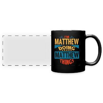 Vorname Christopher Name Christopher Geschenk - Panorama-Tasse farbig - Schwarz - Vorne