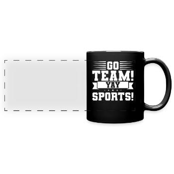 Sportspiel Sportmannschaft Geschenk - Panorama-Tasse farbig - Schwarz - Vorne
