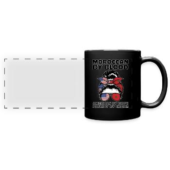Marokko Marokkaner Marokkanische Wurzeln Geschenk - Panorama-Tasse farbig - Schwarz - Vorne