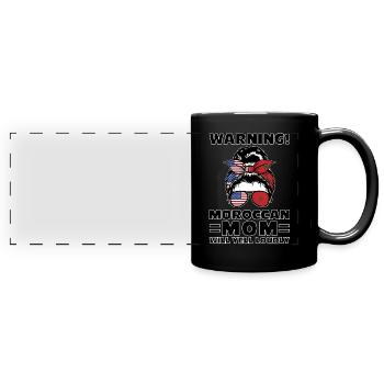 Marokko Marokkaner Marokkanische Wurzeln Geschenk - Panorama-Tasse farbig - Schwarz - Vorne