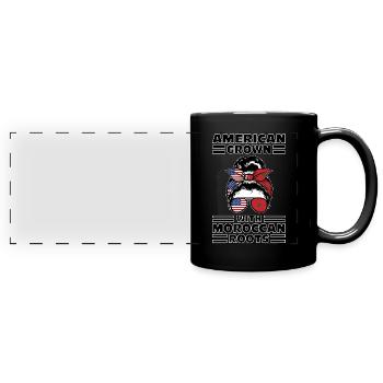 Marokko Marokkaner Marokkanische Wurzeln Geschenk - Panorama-Tasse farbig - Schwarz - Vorne