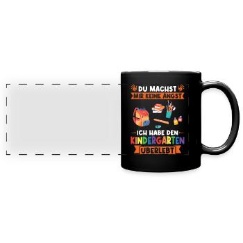Kindergarten Abschluss Kita-Abgänger Geschenk - Panorama-Tasse farbig - Schwarz - Vorne