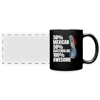 Basketball & Tacos Basketball Tacos Geschenk - Panorama-Tasse farbig - Schwarz - Vorne