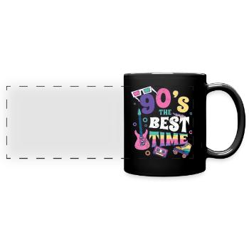 années quatre-vingt-dix - Mug panoramique uni - noir - Devant
