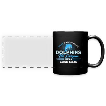 Dolphin Dolphin Lover Animal Dolphins Gift - Full Colour Panoramic Mug - black - Front