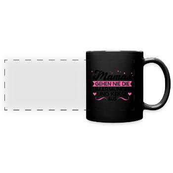 Mutter Familie Sohn Geschenk - Panorama-Tasse farbig - Schwarz - Vorne
