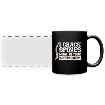 Physiotherapeut Chiropraktiker Chiropraktik Gesch - Panorama-Tasse farbig - Schwarz - Vorne