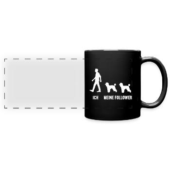 Ich Meine Follower Pudel Pudelbesitzer Pudelhalter - Panorama-Tasse farbig - Schwarz - Vorne