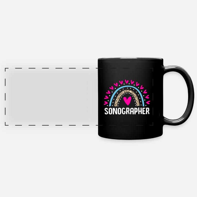 Cardiogramme Cardiographie - Mug panoramique uni - noir