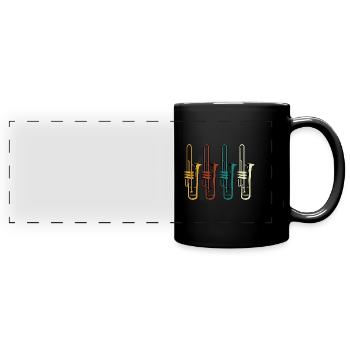 Jazz - Panorama-Tasse farbig - Schwarz - Vorne