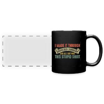 Schulterchirurgie Schulterchirurgie Erholung Gesch - Panorama-Tasse farbig - Schwarz - Vorne