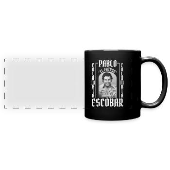 Pablo Escobar - Panorama-Tasse farbig - Schwarz - Vorne
