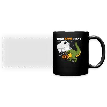 Halloween Dinosaur Party Citrouille Rawr Enfants - Mug panoramique uni - noir - Devant