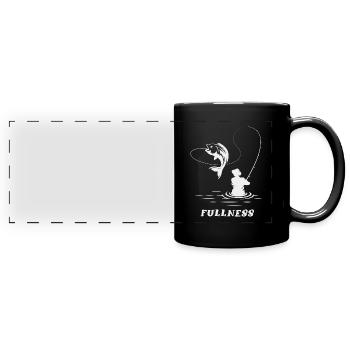 Cadeau de passe-temps de pêche Full Full Full Fish Catch - Mug panoramique uni - noir - Devant