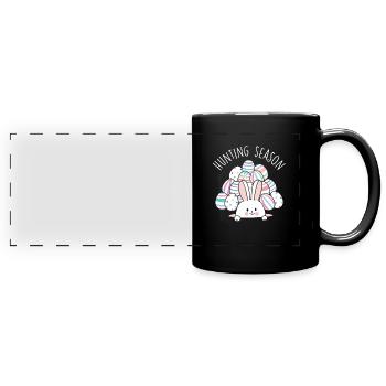 Jagdsaison Eiersuche Festival Weihnachtsgeschenk - Panorama-Tasse farbig - Schwarz - Vorne