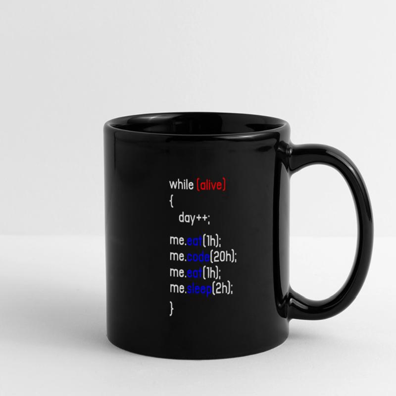 HTML Coding Coder Programmierer Programmierung PC Geschenk Panorama-Tasse farbig