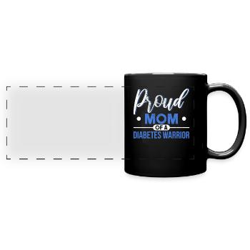 Diabetics awareness diabetes gift - Full Colour Panoramic Mug - black - Front
