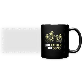 Like Father Like Sons Motocross Dirt Bike Gift - Full Colour Panoramic Mug - black - Front