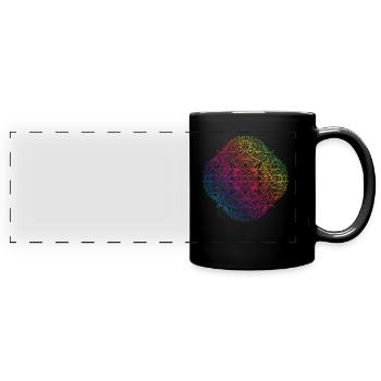 Mandala - Mug panoramique uni - noir - Devant
