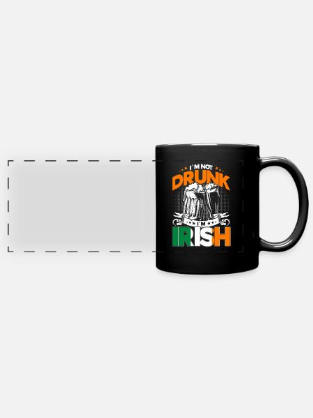 Irland Bier Ire Geschenk - Panorama-Tasse farbig - Schwarz