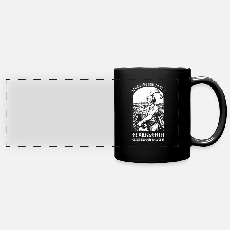 Smed Städ Smide Hovslag Hammare Stål Gåva - Färgad panoramamugg - svart