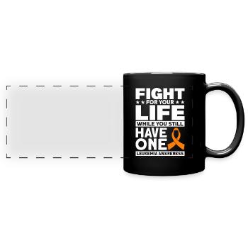 Patient Leukämie Geschenk - Panorama-Tasse farbig - Schwarz - Vorne
