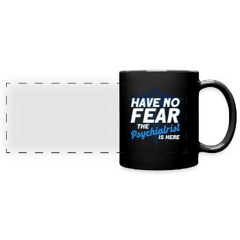 Psychiater Psychology Psychiatrie Geschenk - Panorama-Tasse farbig - Schwarz - Vorne